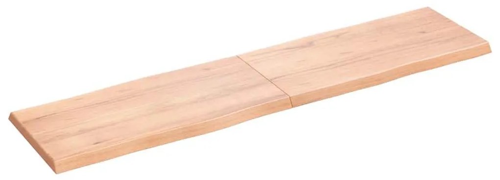 363968 vidaXL Плот за маса светлокафяв 160x40x(2-4) см обработен масивен дъб