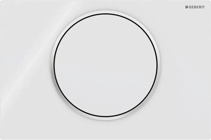 Geberit 115.758.KJ.5-бутон за промиване Sigma10 24,6x16,4 см бял/лъскав хром