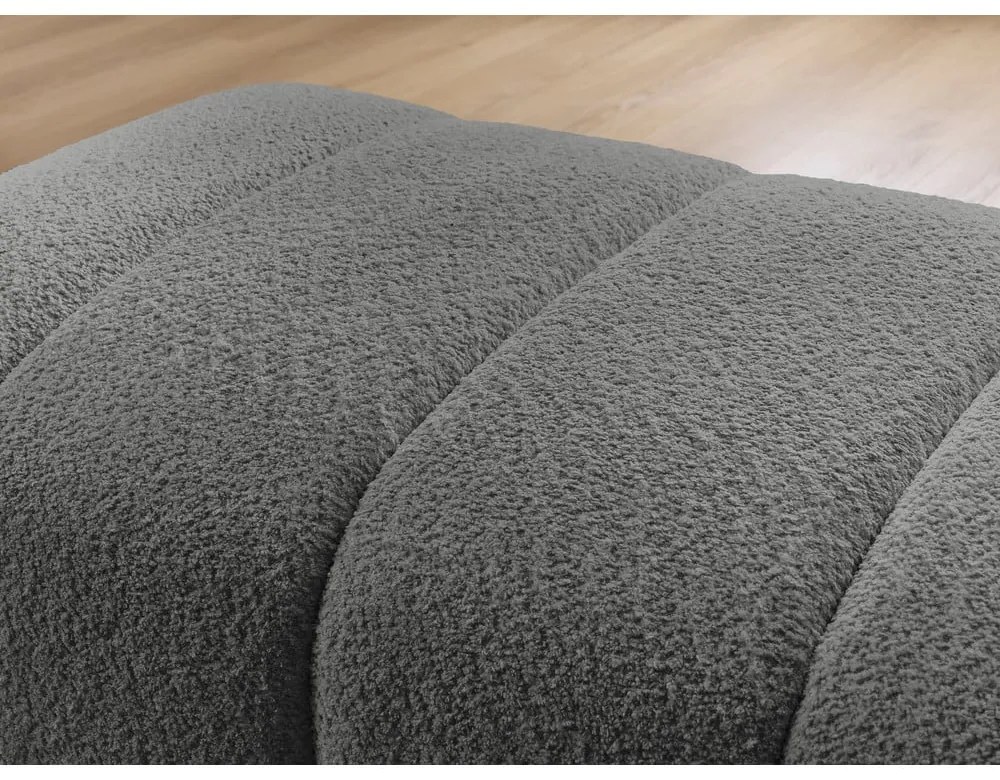 Тъмносива табуретка от прежда с примки от букле Annecy – Bobochic Paris