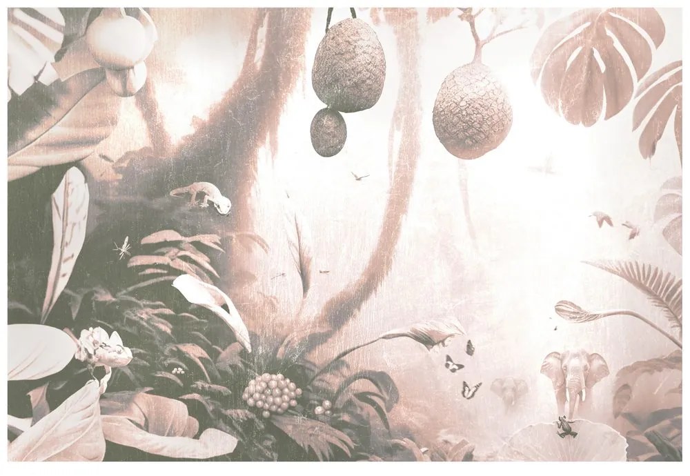 Самозалепващ тапет – Джунгла с винтидж нюанс