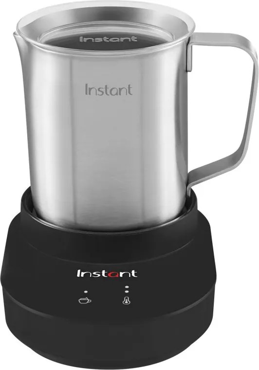 Уред за разпенване на мляко Instant Pot Frother Station 140345701EU, 600W, 500 мл, Тъчскрийн, Без BPA/PFOA/PTFE, 3 темп настройки, 3 нива на разпенване, Инокс/черен
