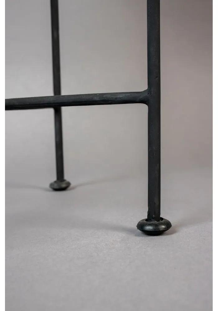 Черна подова лампа с абажур от юта (височина 95 cm) Kari - Dutchbone