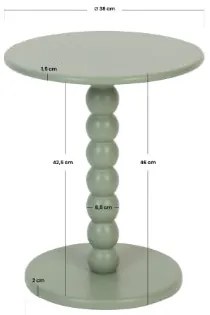 Помощна маса atmosphera Chamlo, Ø38 cm - Черен
