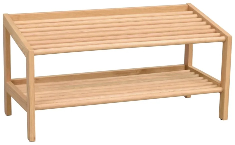 Стойка за обувки от масивен дъб естествена Hillmond – Rowico