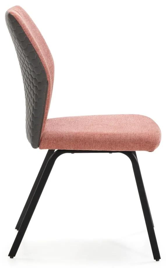 Трапезни столове в цвят сьомга в комплект от 4 броя Pol - Marckeric