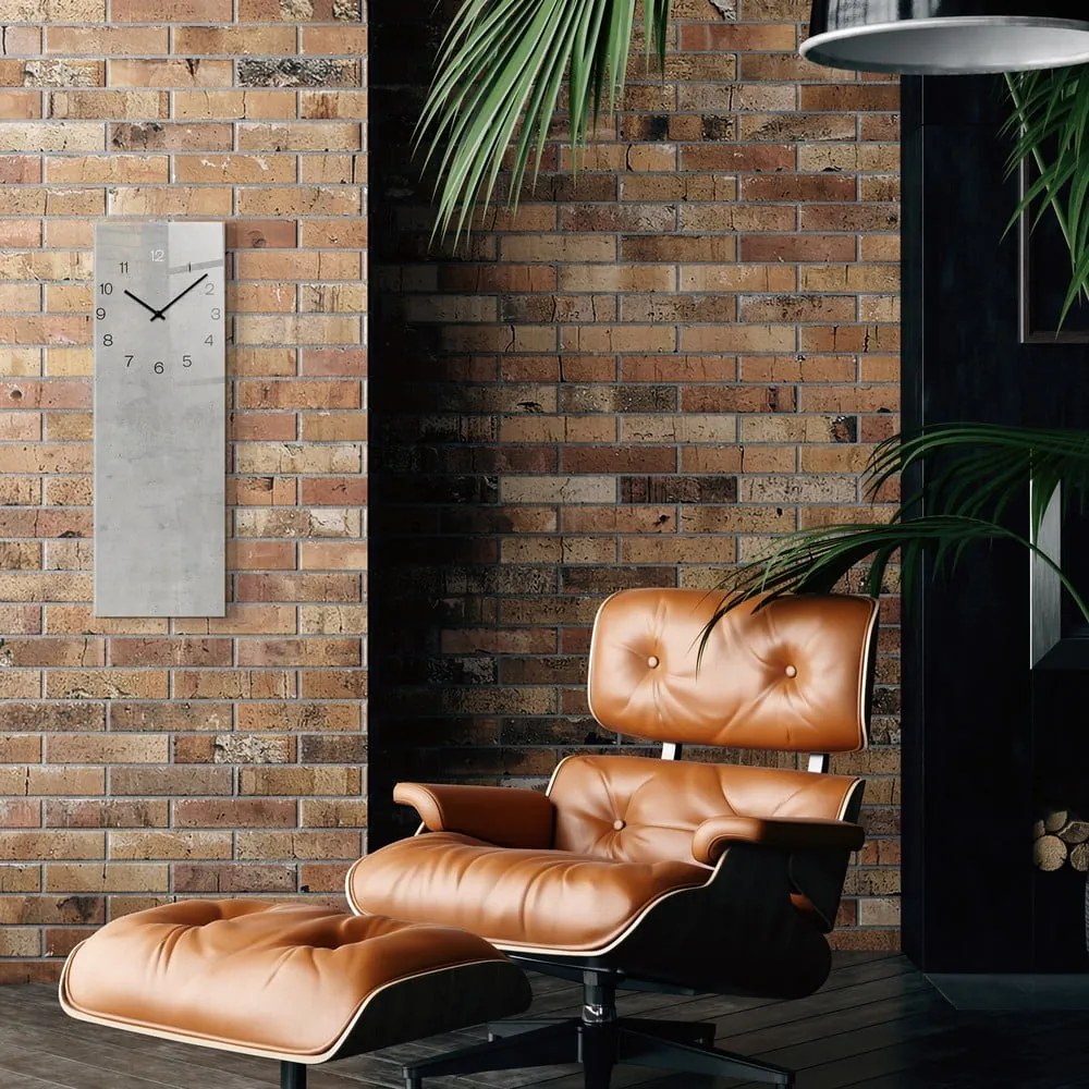 Стенни часовници Glassclock , 20 x 60 cm Concrete - Styler