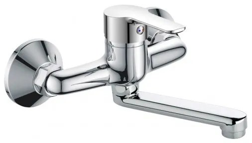 Стенен смесител за умивалник ALFI ICF 5251123 7215, месинг, хром, 17.5x17.3см