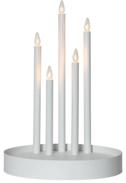 Бяла коледна LED свещ, височина 46 см Deco - Star Trading