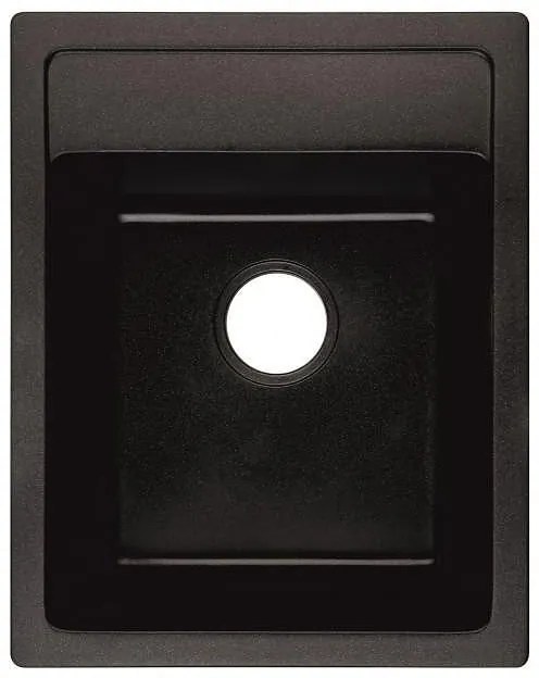 Кухненска мивка ICGS 4050BLACK, гранит, със сифон, 50x40см