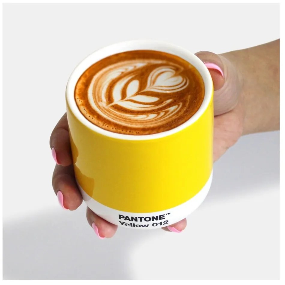 Жълта керамична чаша 175 ml Cortado Yellow 012 - Pantone