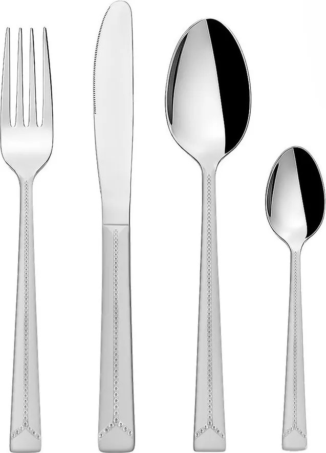 Прибори за хранене от неръждаема стомана в сребрист цвят 24 бр. Bright – Orion