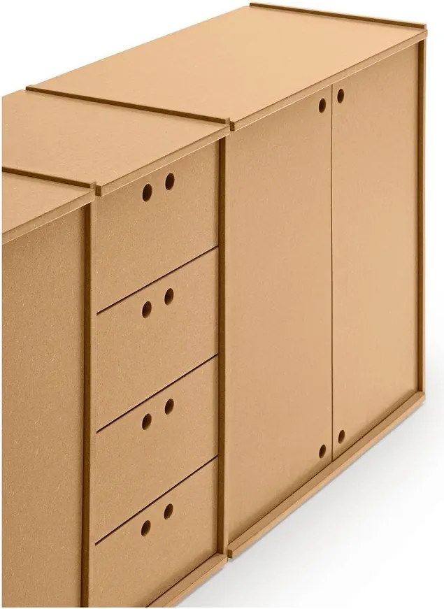 Скрин в естествен цвят 197x80x40 cm Wally – Teulat