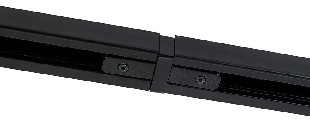 Модерна релсова система за осветление с 6 черни прожектора 1-фазов 200см - Iconic Jeana