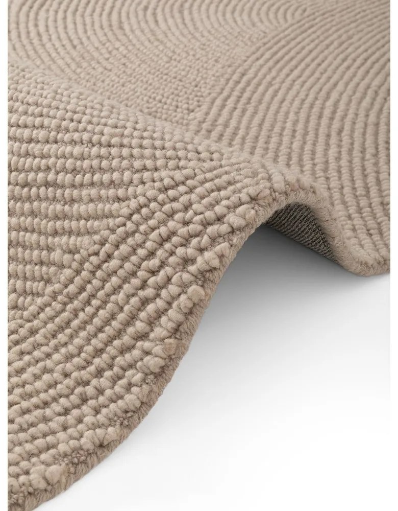 Бежова ръчно изработена вълнена пътека 80x200 cm Eleni Light Beige – Hanse Home