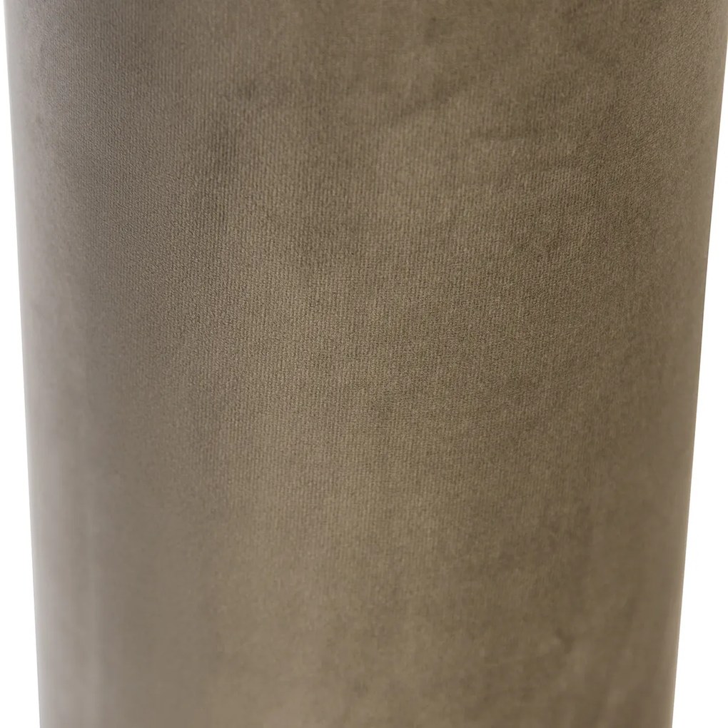 Абажур от кадифе таупе със златен интериор 15/15/25