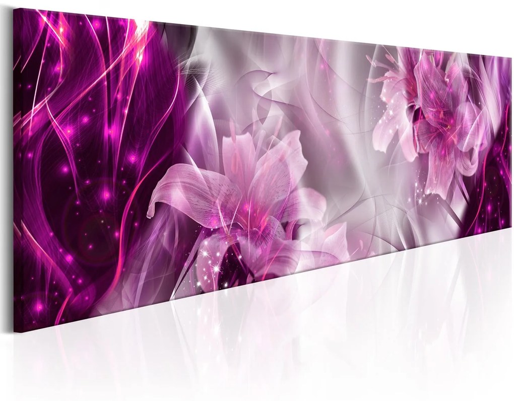 Печат върху платно - Purple Flames 135x45