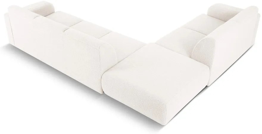 Бял ъглов диван от плат букле (ляв ъгъл) Molino - Micadoni Home