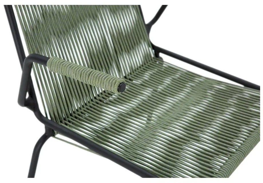 Зелени метални трапезни столове в комплект с подлакътници/за подреждане 2 бр. Emily – Marckeric