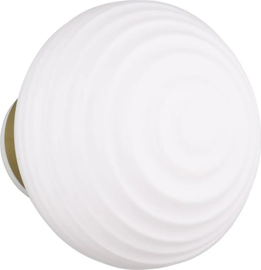 Бяла стъклена LED стенна лампа с USB ø 15,5 cm Earl – Reality