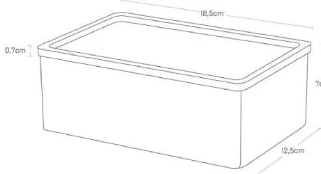 Черна кутия за съхранение с капак 18,5x12,5x7 cm Rin - YAMAZAKI