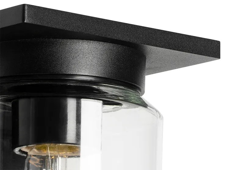 Модерна стенна лампа черна IP54 - Marshall