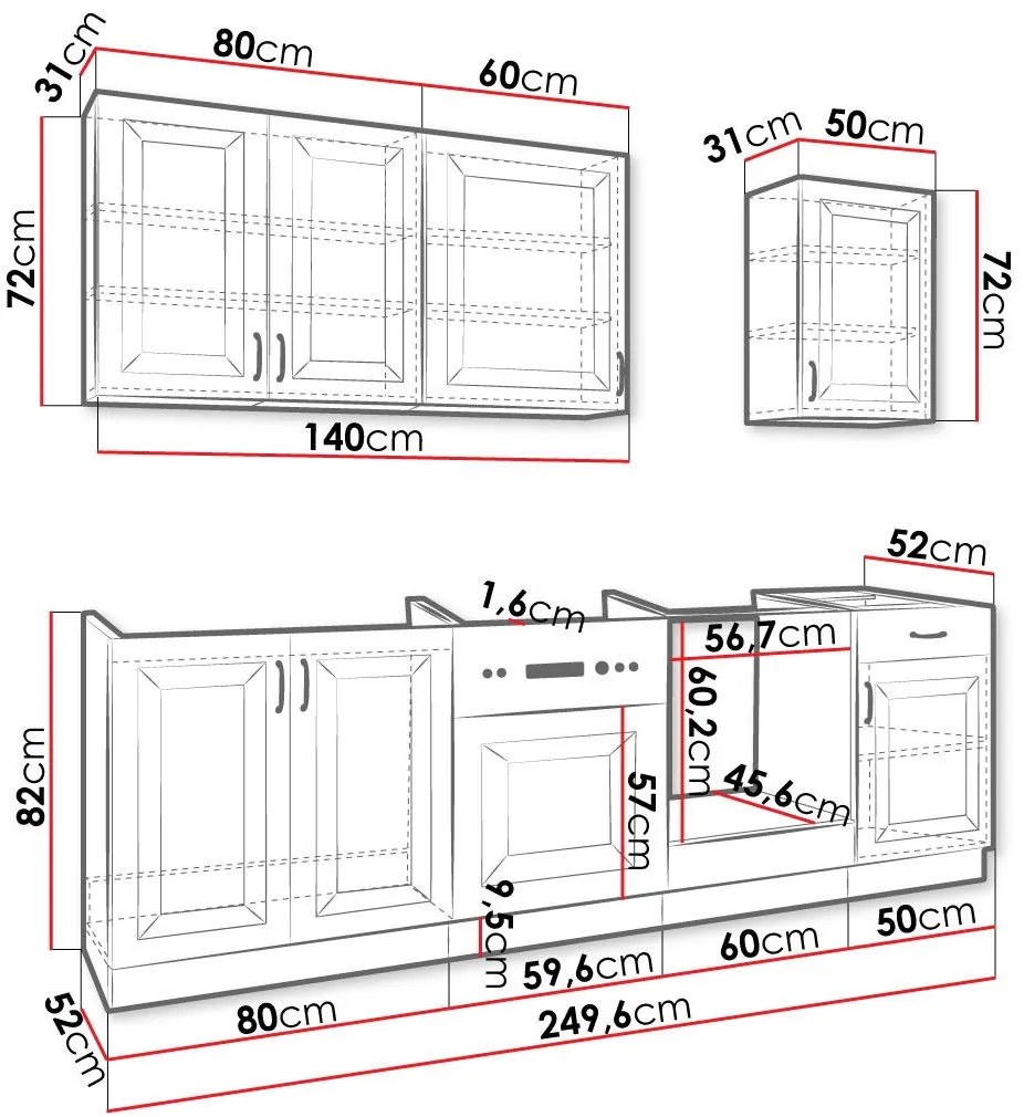 Кухненски състав Retroline V-Gkri-Fusiko