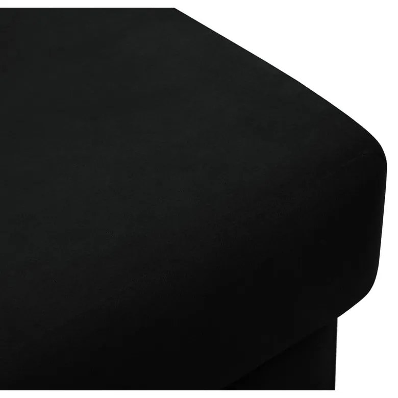 Черна кадифена табуретка Kyoto – Cosmopolitan Design