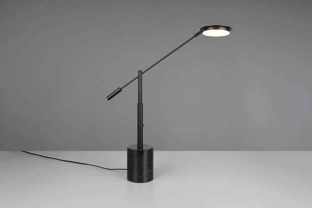Черна LED настолна лампа (височина 65 cm) Fiore – Trio Select