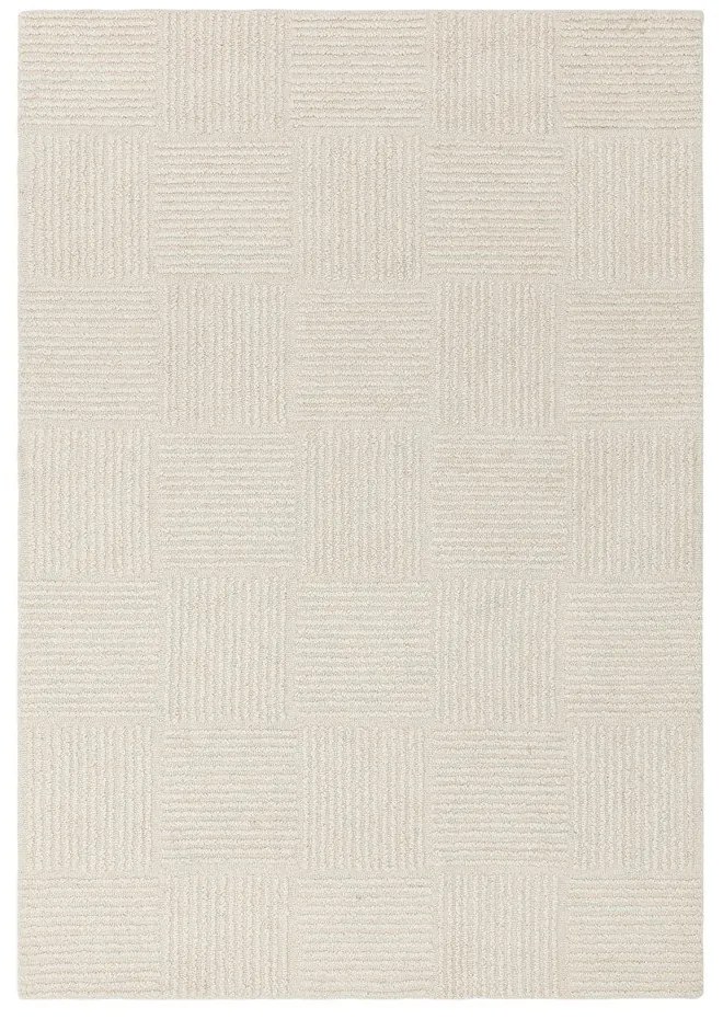 Ръчно изработен вълнен килим в цвят слонова кост 200x290 cm Zennith Grid – Asiatic Carpets