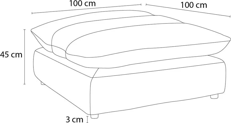 Светлосива шенилова табуретка Neil – Bobochic Paris