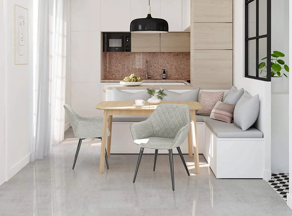 Кухненски стол Laurie-Сив (2) парчета