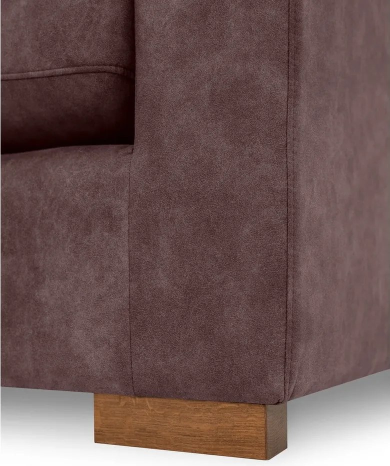 Тъмнокафяв ъглов диван от изкуствена кожа (ляв ъгъл) Hamburg – Scandic