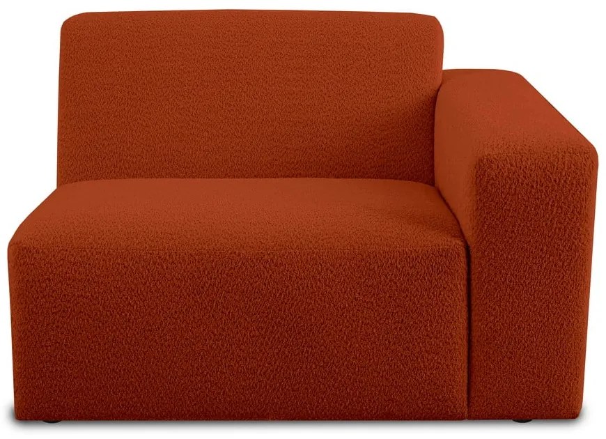 Модулен диван от букле в тухлен цвят (десен ъгъл) Roxy – Scandic