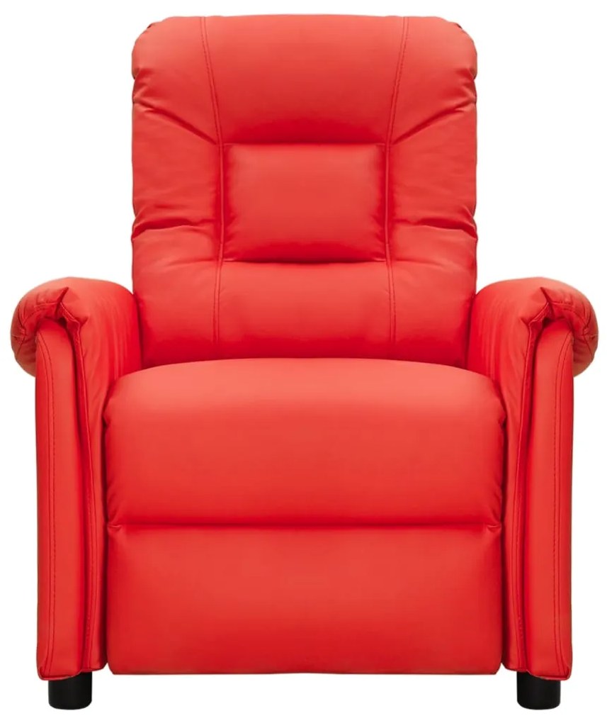 338921 vidaXL Наклоняем стол, червен, изкуствена кожа