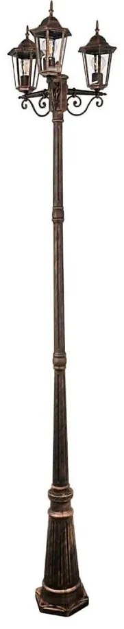 Външна лампа 3xE27/20W/230V IP43, 2,58 м, патина