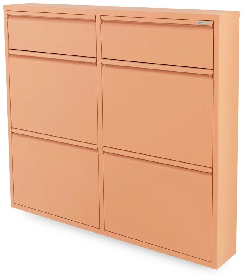 Метална накланяща се стойка за обувки в цвят сьомга 98x86x15 cm Billy – Spinder Design