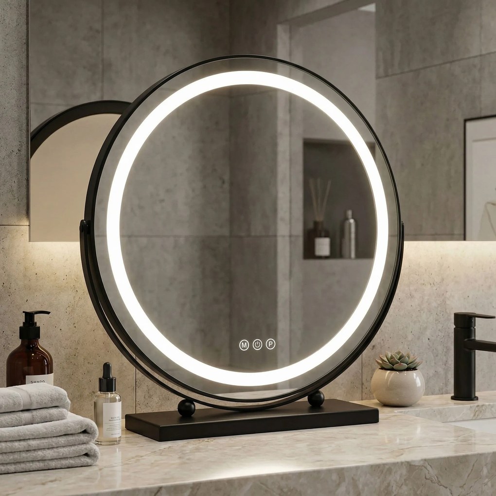 Огледало LED MAKE-UP Black 50 cm