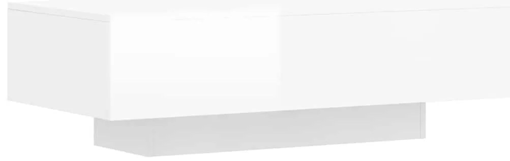 833892 vidaXL Кафе маса, бял гланц, 100x49,5x31 см, инженерно дърво
