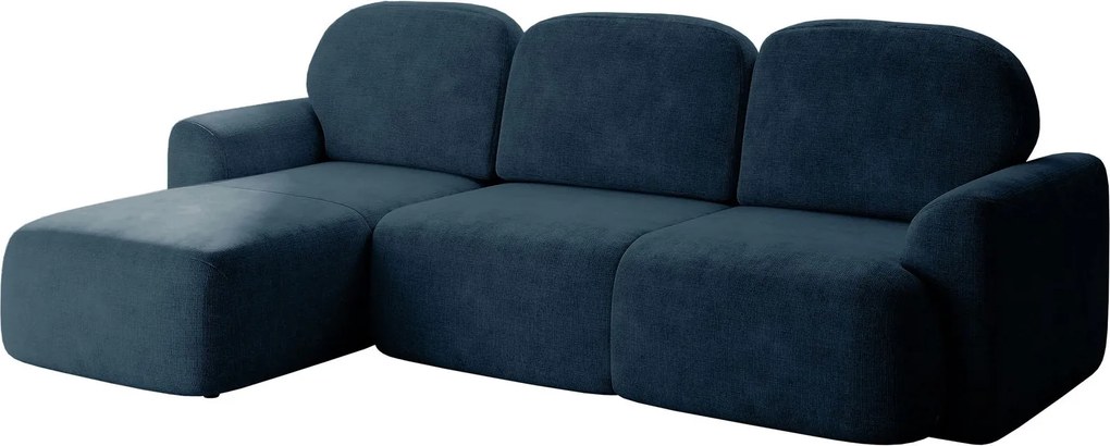 Ъглов диван Nabu-Синьо-Ляв