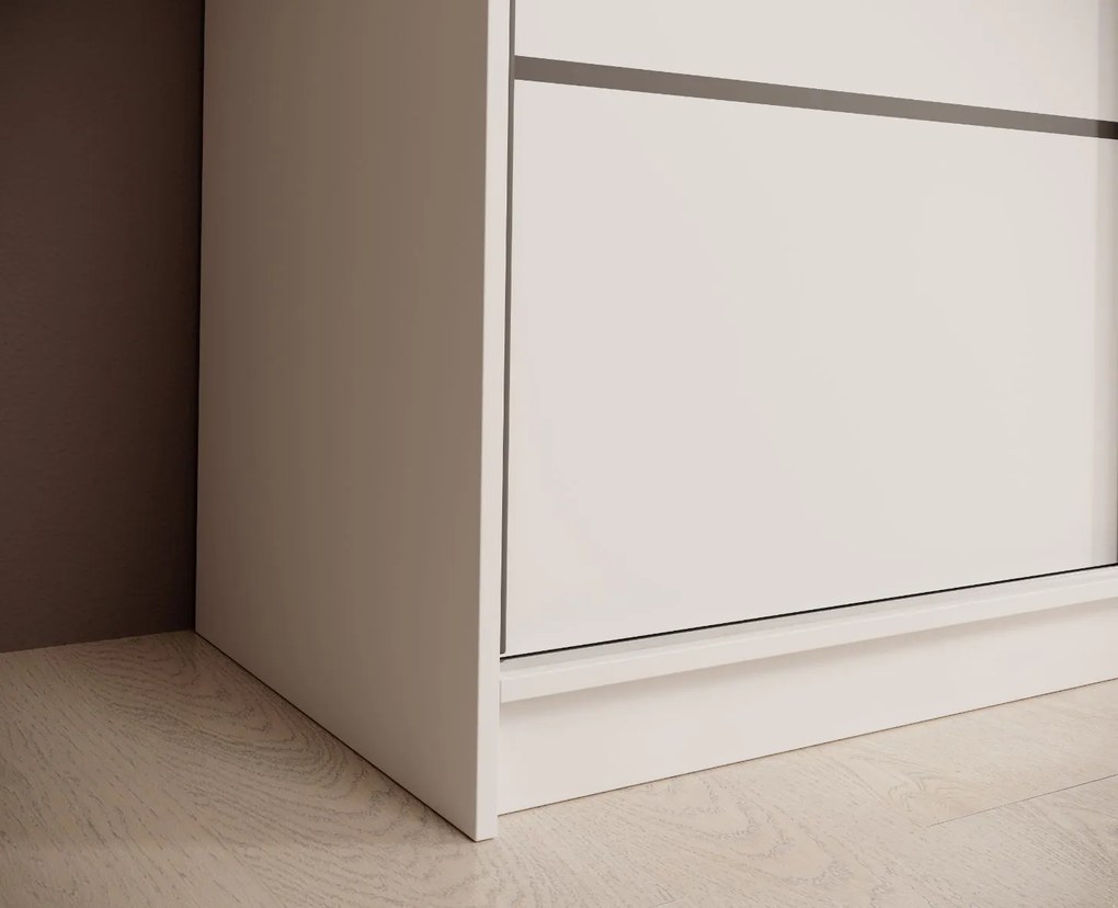 Гардероб Barry 200 плъзгащ-Бяло