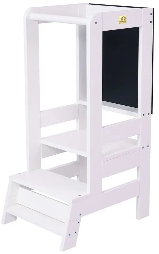 Бяла учебна кула от масивен бор Montessori – Meowbaby