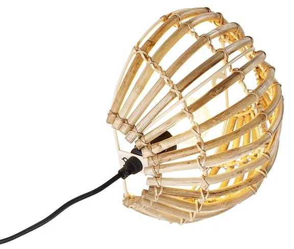 Селска стенна лампа бамбук полукръгла - Canna