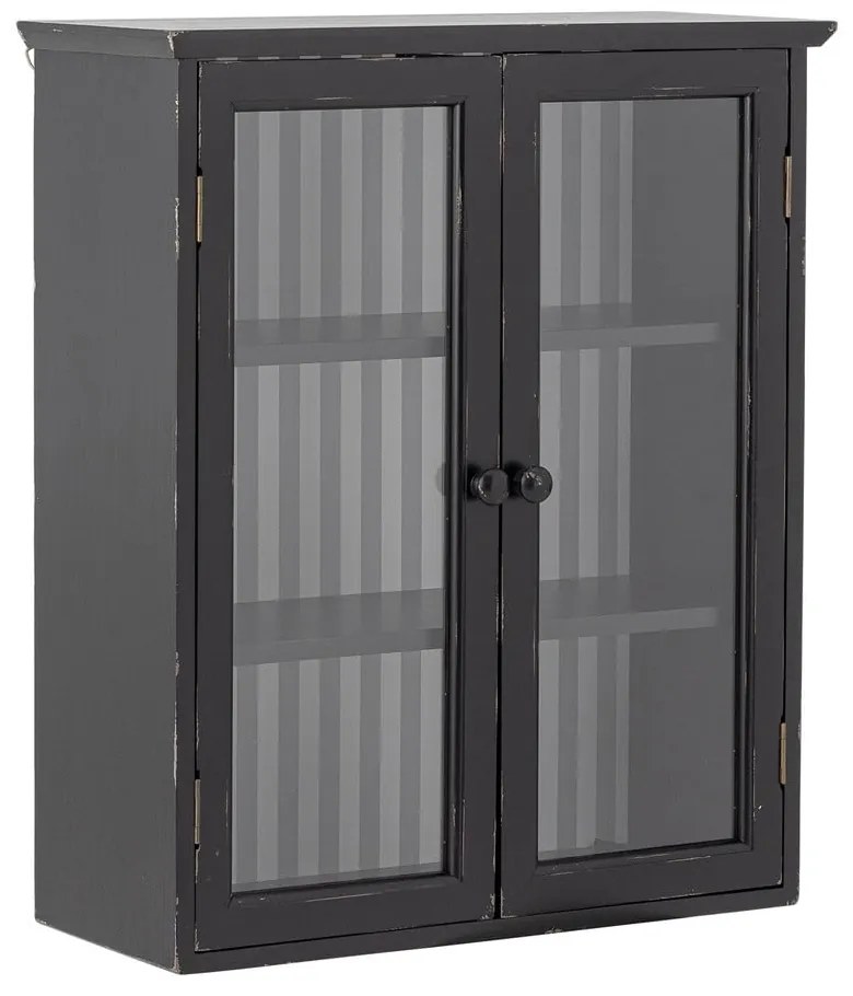 Черна висяща витрина от масивна ела 51,5x66,5x22,5 cm Hazem – Bloomingville