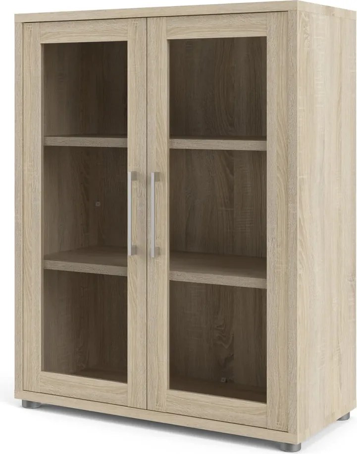 Модулна библиотека от дъбов декор в естествен цвят 89x113 cm Prima – Tvilum