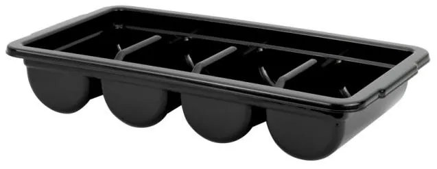 Plast Port - Пластмасов разделител / кутия за прибори с 4 разделения 53x29,5xh10см черен PP-(GK-04)