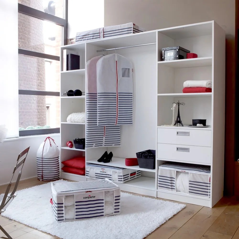 Кутия за съхранение на дрехи Medium Mariniere 3D Vacuum Bag, 125 л - Compactor