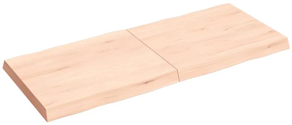 363893 vidaXL Плот за маса 120x50x(2-6) см необработено масивно дърво жив ръб
