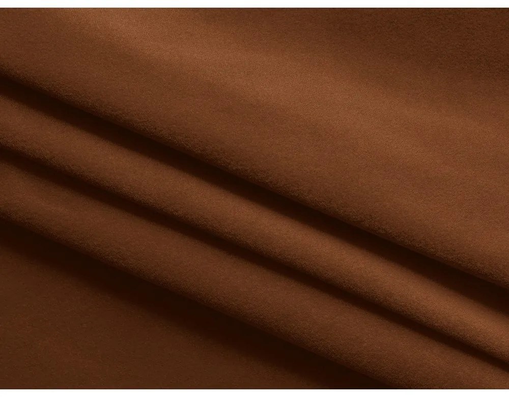 Двойно легло теракотено тапицирано с място за съхранение и включена подматрачна рамка 140x200 cm Kiana – Makamii