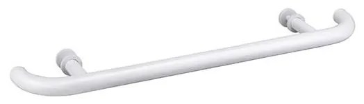 Дръжка за врата 70x4 см неръждаема стомана/бяла