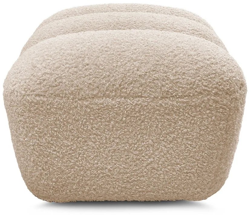 Бежова табуретка от прежда с примки от букле Hippolyte – Bobochic Paris